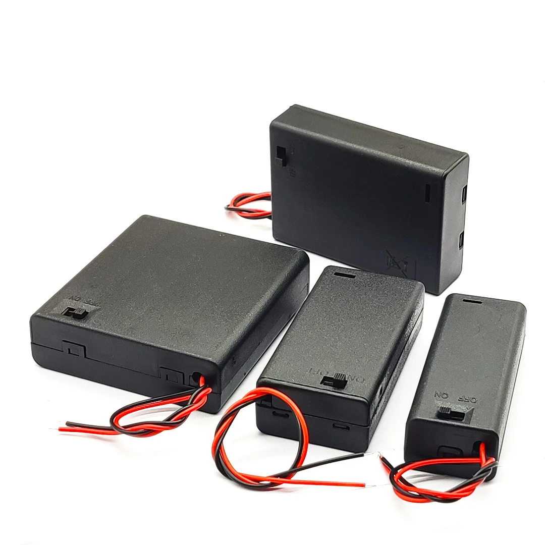 1/2/3/4 Slot AA Battery Case 1.5V/3V/4.5V/6V AA Battery Holder AA Box AA Battery Storage Case With Switch