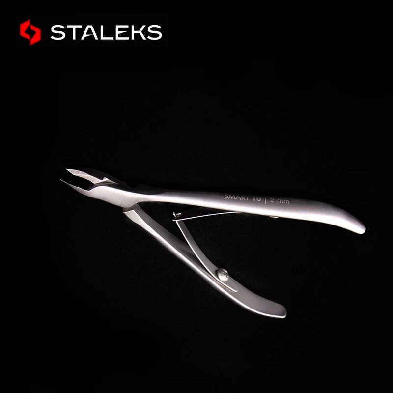 STALEKS Stainless Steel NS-10-3 Expert Series Cuticle Nipper Trimming High Precision Dead Skin Cuticle Scissors