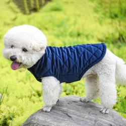 Reversible Winter Warm Dogs Coat Clothes Vest Waterproof Pet Clothing Turtle-neck Large Dogs Jacket Outfit