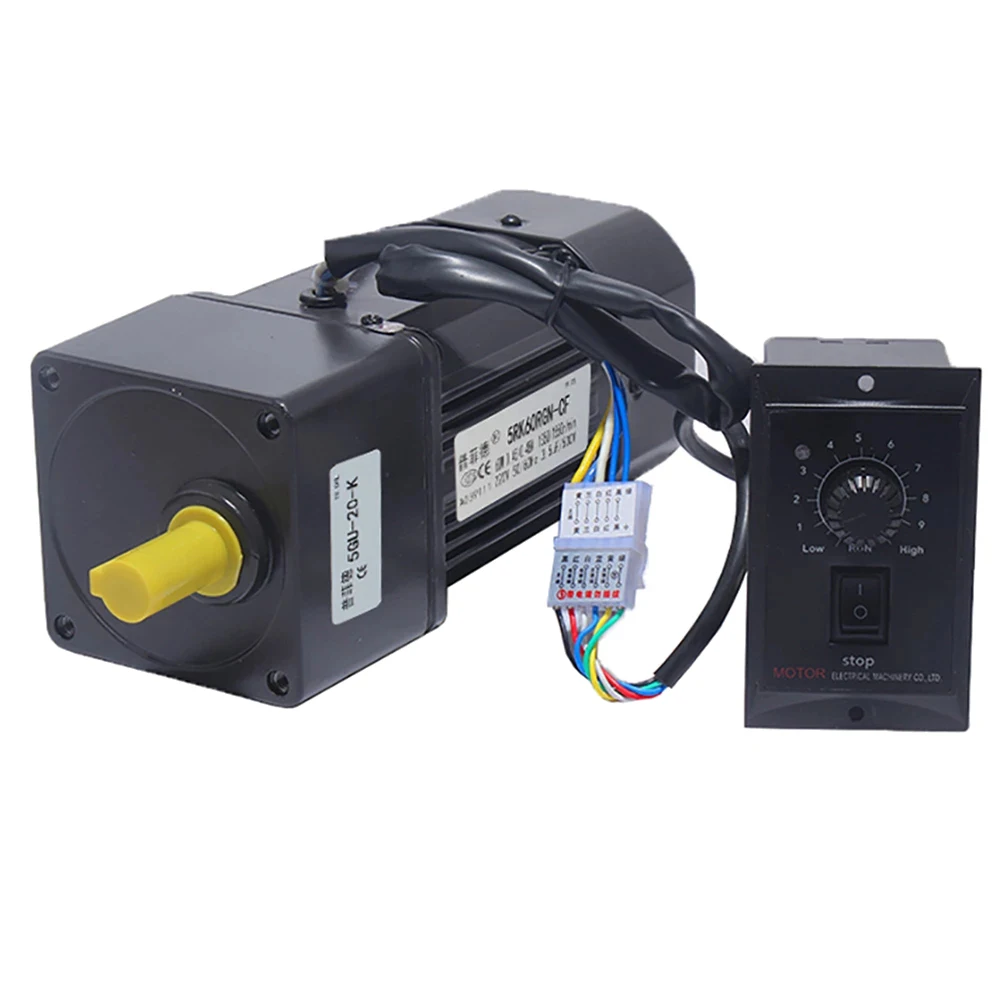 

60W 220V AC Gear Reducer Motor 5RK60GN-CF Reversible Variable Speed Motor With Speed Controller