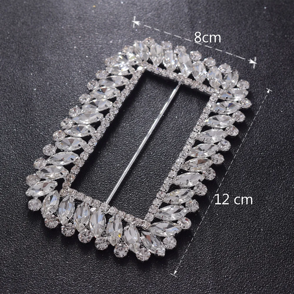 1PC good quanlity big size 9cm 10cm 12cm crystal rhinestone buckles for bridal dress women clothing belt decorations ribbon knot