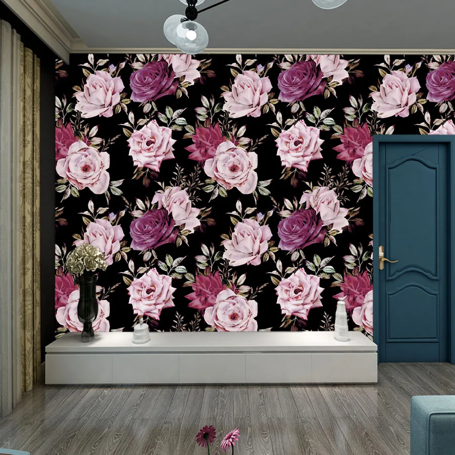 

Custom Peel and Stick Optional Modern Photo Peony Flower Wallpapers for Living Room Contact Wall Papers Murals Home Decor Prints