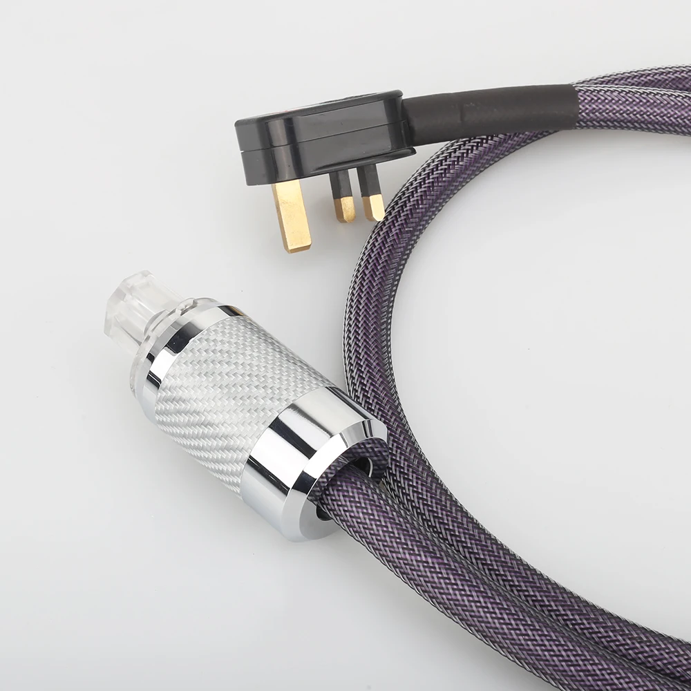 Audiocrast P122 5N OFC Hi Fi Cáp Hi Cấp Anh Dây Nguồn CD Bộ Khuếch Đại Amp Anh Cắm Điện Cáp hifi AC Chính Cáp Nguồn