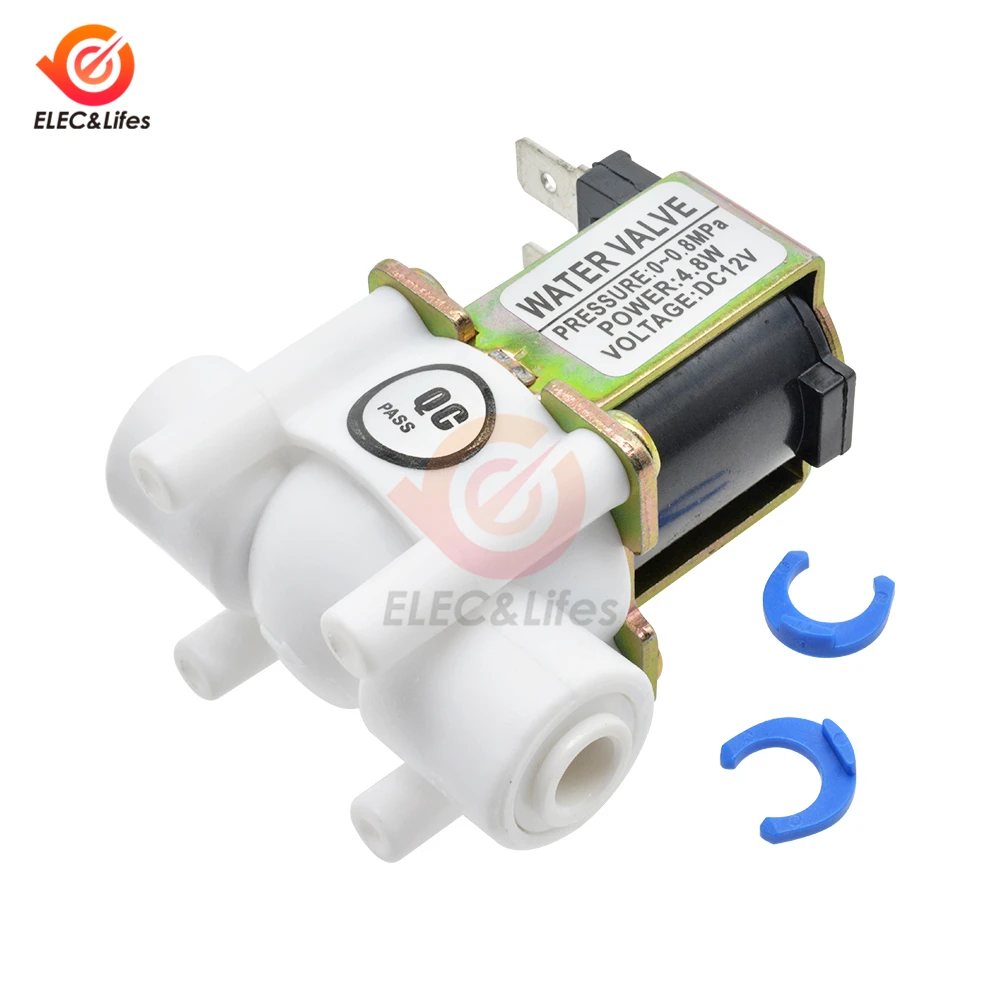 NC Electric Solenoid Valve Magnetic DC 12V 24V 1/4" Water Air Inlet Flow Switch Water Pump control for Washing Machine Dispenser