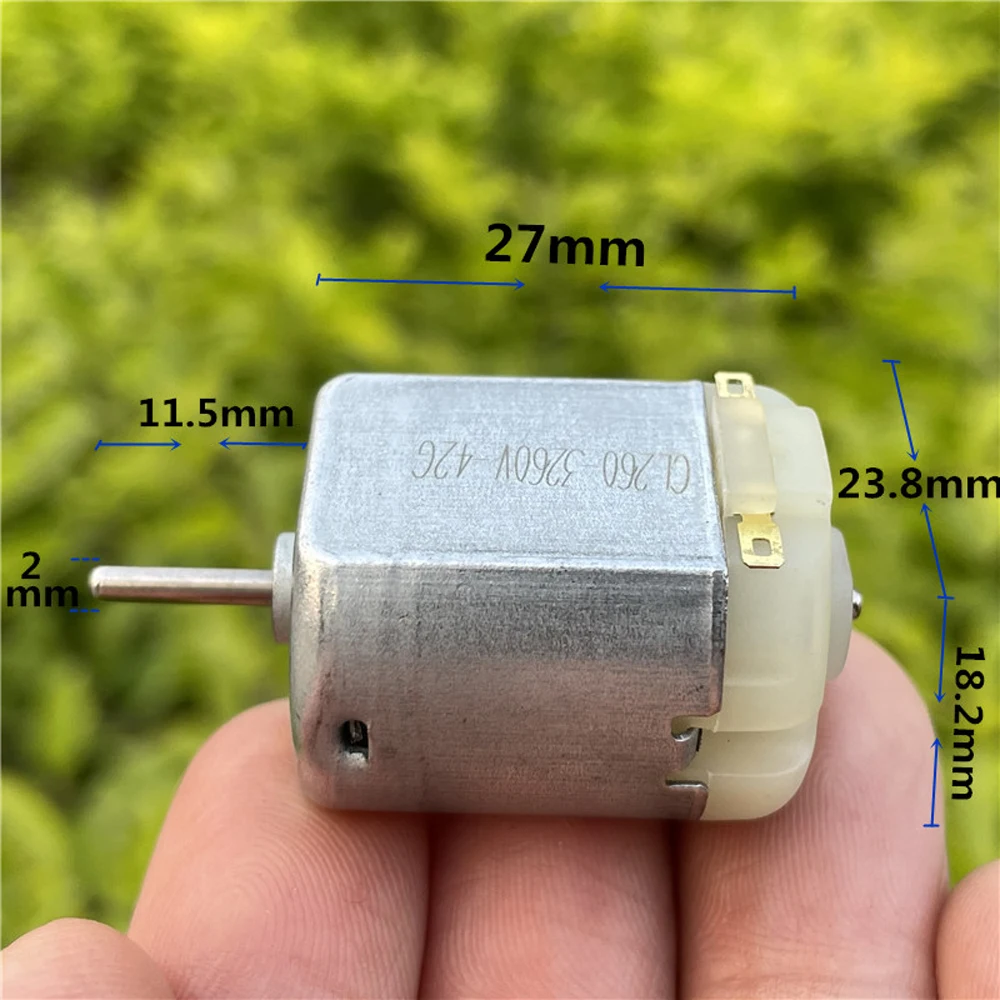 DC 3V-6V 260-3260/42 Motor 19500RPM Strong Magnetic Carbon Brush Micro 260 Flat Motor Student For Electronic Toys Car Ship Model