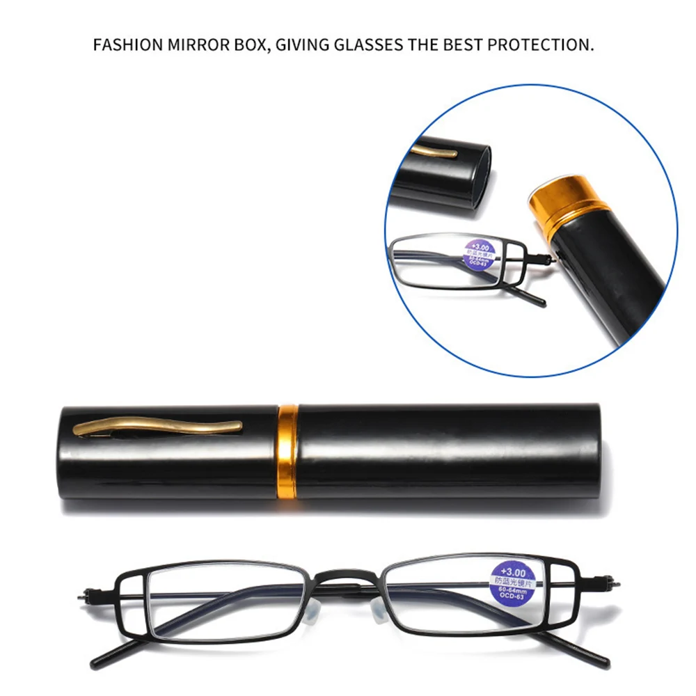 Lightweight Narrow Side Frame Portable Double-sided Coating Reading Glasses +0.75 +1 +1.25 +1.5 +1.75 +2 +2.5 +2.75 to +4