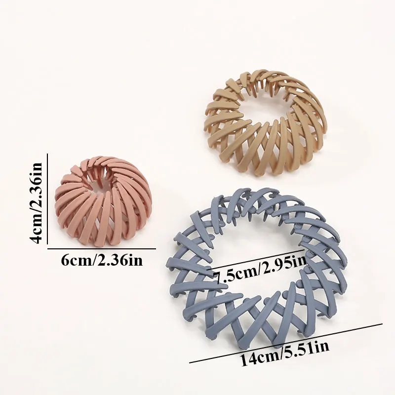 Korean Style Hair Claw Clips Horsetail Buckle Hair Clips for Women Bird Nest Expanding Hair Accessories Matte Hairpins Bun