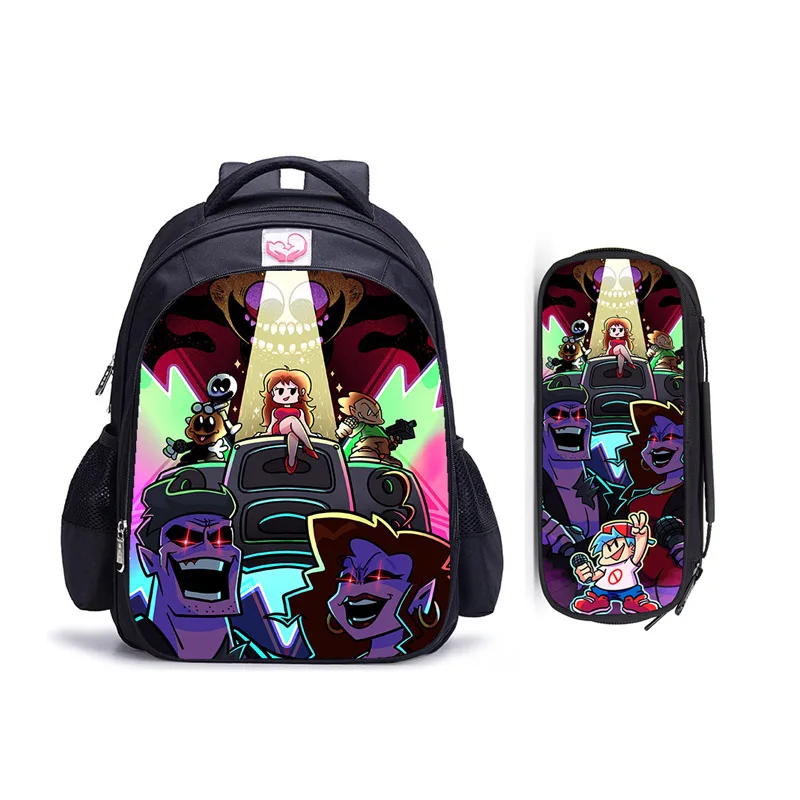 

16 Inch Game Friday Night Funkin Backpack Kids Boys Girls School Shoulder Bags Daily Bags Teenager Student College Mochila