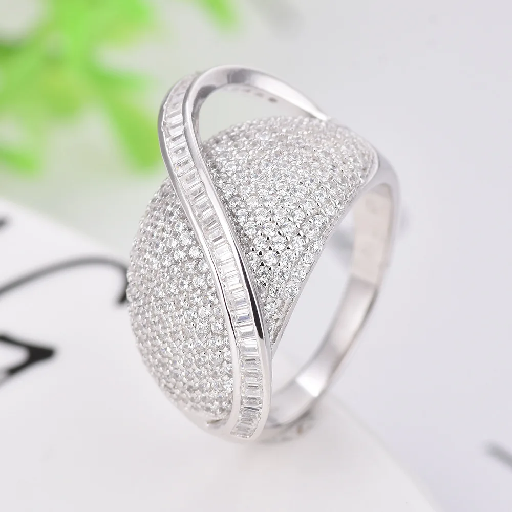 YaYI Jewelry Top Quality Princess Cut AAA+ 240pcs White Cubic Zirconia Silver Color Engagement Wedding Heart Party Rings Gift