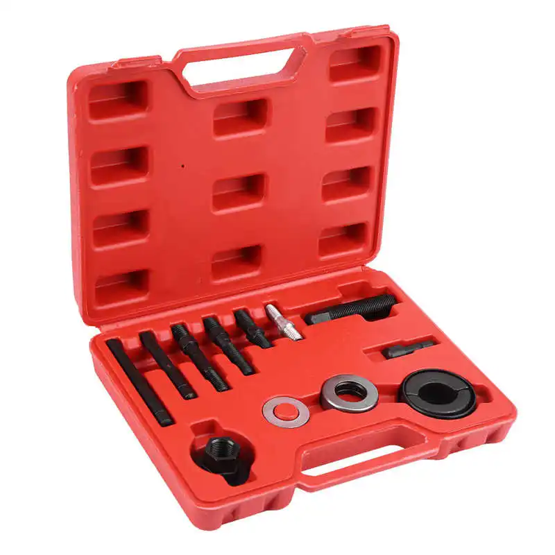 13pcs Car Power Steering Alternator Pump Pulley Puller Remover Disassembly Installer Tool Puller Remover Tool