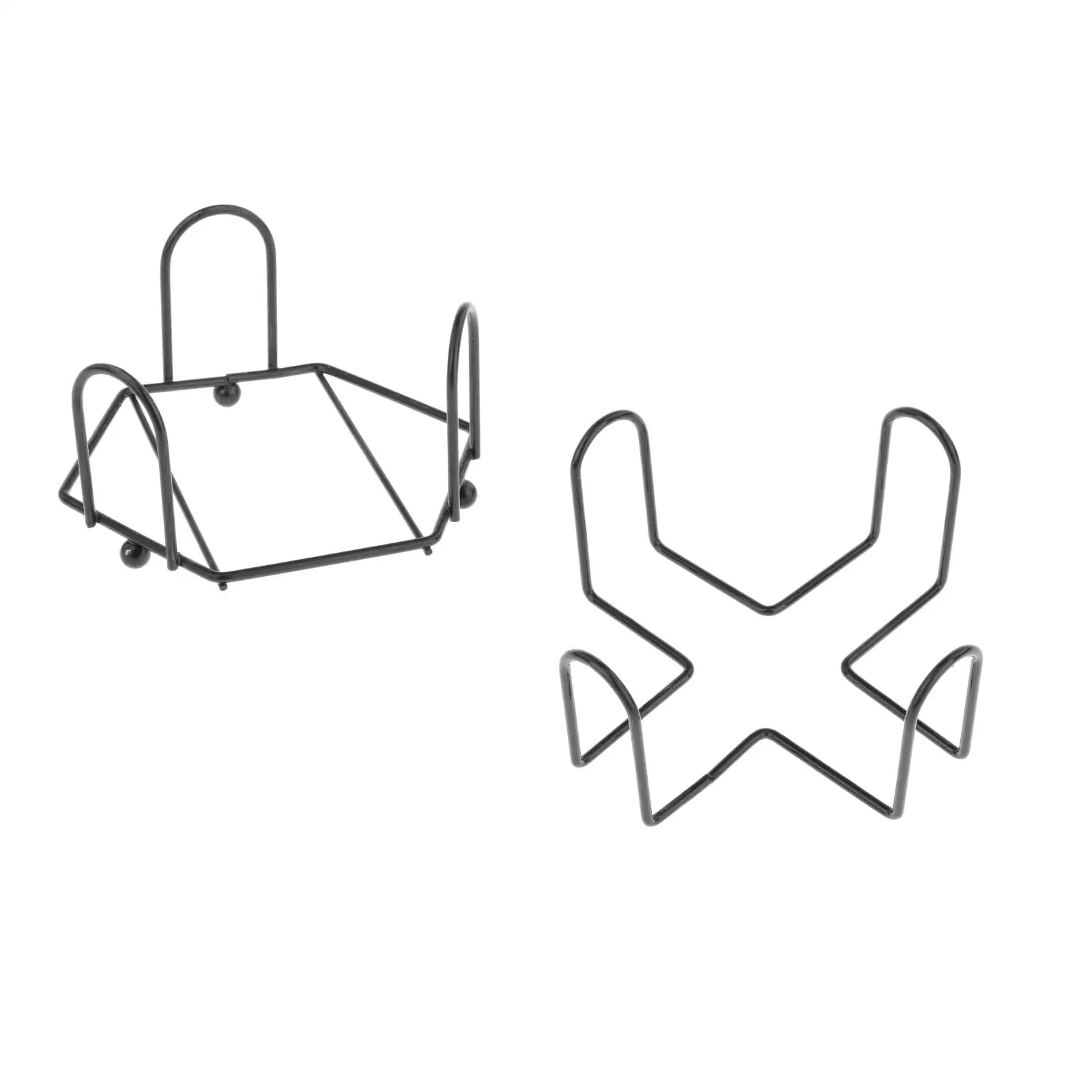 Wrought Iron Coaster Holder Storage Rack Kitchen Tabletop Organizer for Both Round and Square Coasters Decoration