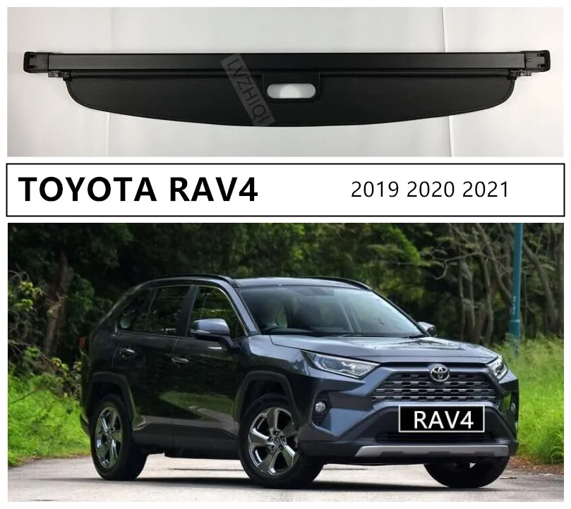 

Rear Trunk Cargo Cover For Toyota RAV4 2019 2020 2021 High Qualit Security Shield Auto Accessories