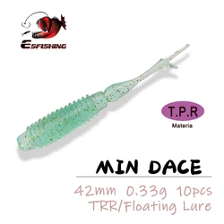 ESFISHING Floating TPR Min Dace 10pcs 42mm Fishing Lure Pesca  High Quality Soft Lure