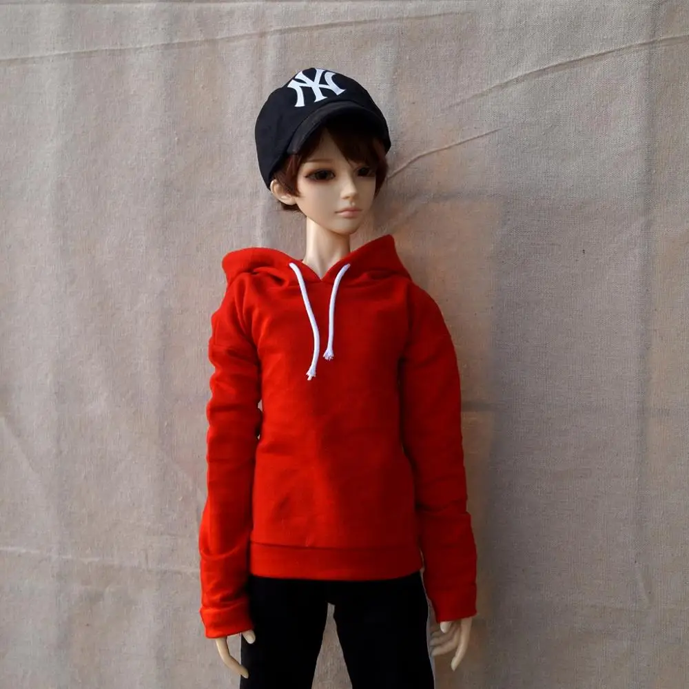 

BJD Red Hoody Outfits Top Sports Clothing Casual For 1/4 1/3 SD17 70cm 17" 24" Tall BJD doll MSD SD DK DZ AOD DD Doll HEDUOEP