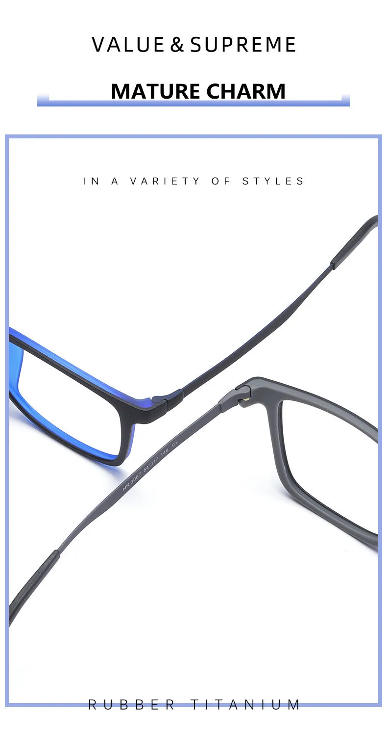 Hohe Qualität Reinem Titan Männer Anti Blau Licht Presbyopie Brillen Lesebrille mit Dioptrien + 1,0 + 1,5 + 2,0 + 2,5 + 3,0 + 3,5 + 4,0 – Detail 7
