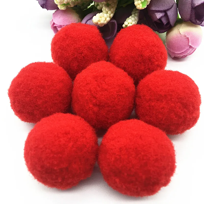 30mm Pompoms Soft Pom Poms Pompom Arts Toys Crafts DIY Apparel Sewing Fabric Supplies Wedding Home Decor Craft Supplies