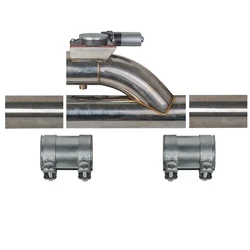 2,2.25,2.5,3 inch SS304 Exhaust Performance  Y Pipe Electric Exhaust E-cutout valve with remote button and 2pcs Clamp Connector