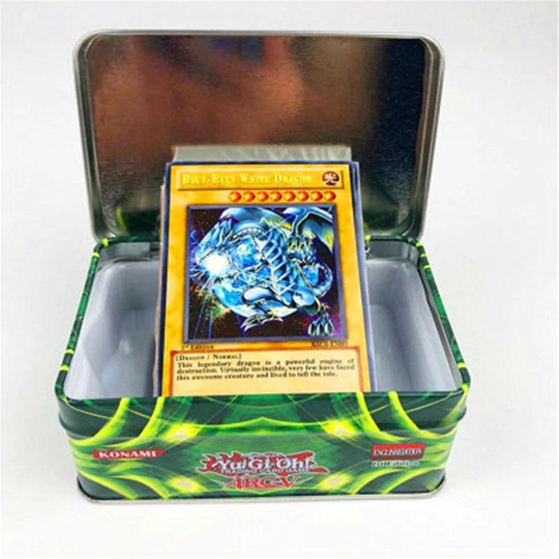 Tarjeta de colección de edición completa para niños, caja de hierro sin repetición con flash yugioh, tarjeta en inglés Muto, regalo de juguete, 41