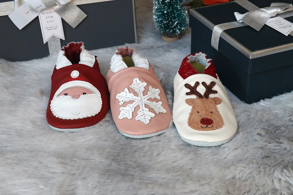 Carozoo Echtes Kuh Leder Tier Mokassins Weiche Sohlen Kleinkinder Infant Baby Schuhe Junge Mädchen Neugeborenen Erste Wanderer Weihnachten Geschenk