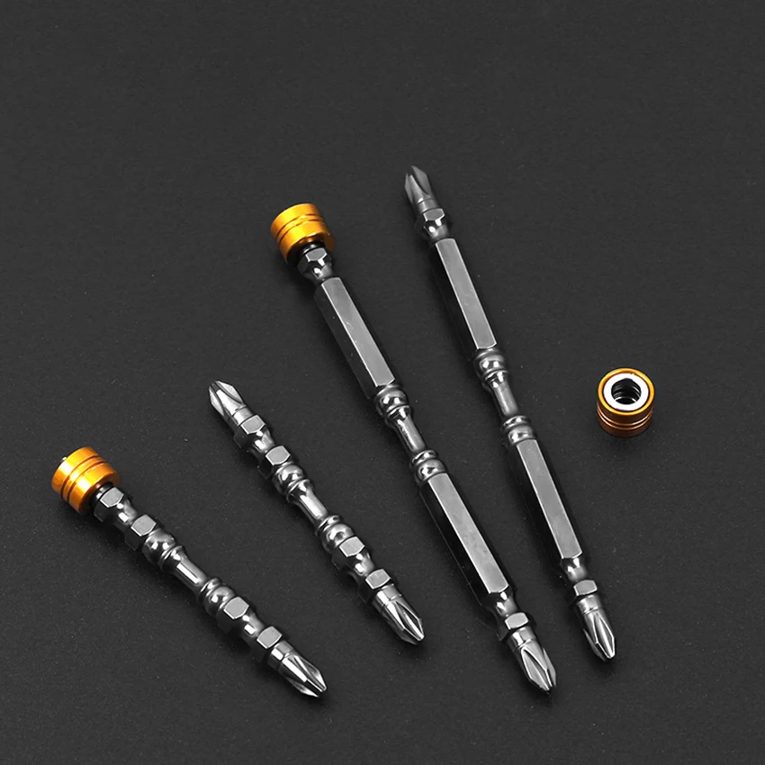 Magnetic Collar Design Dual Head PH Magnetic Phillips Cross Screw Screwdriver Bits 65mm, 110mm Electric Power Driver Bit