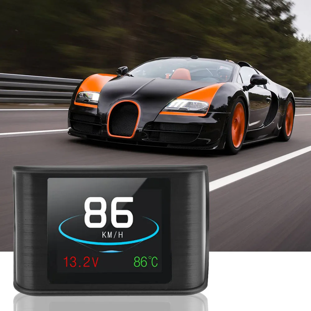 OBD2 HUD Car Speedometer RPM Guage Head Up Display P10 Smart Digital Meter On Board Computer Automobile Accessories Universal