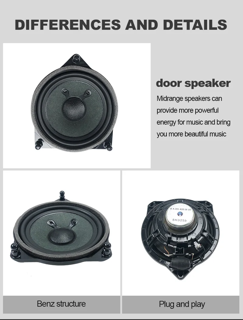 4-Zoll-Türverkleidungs-Mitteltöner für Mercedes Benz GLC C E S Klasse W205 W213 W222 Lautsprecher Audio Sound Stereo Horn im Auto – Detail 4