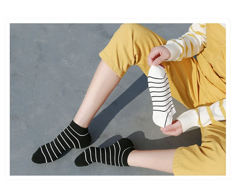 5 Pairs 2021 Women Spring Summer Shallow Mouth Han Edition Stealth Ship Socks Comfortable The Silicone Stripe Cotton Wholesale
