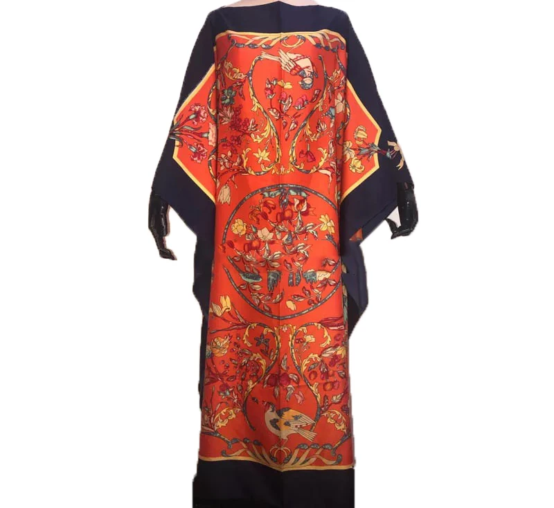 européenne vêtements Floral Silk Caftan Silk Kaftan Womens Kaftans Silk Dress Long Silk Caftan Beach Dress Silk Beach Dress