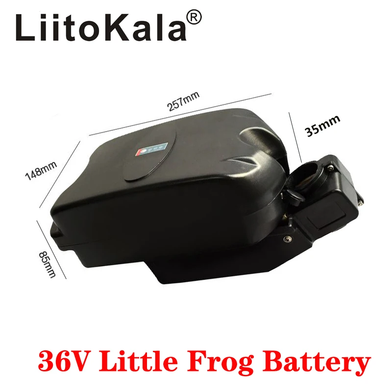 LiitoKala 36V 10Ah 12Ah 15Ah 20Ah little small frog under seat post e-bike ebike battery pack for 250w 350w 500w motor battery