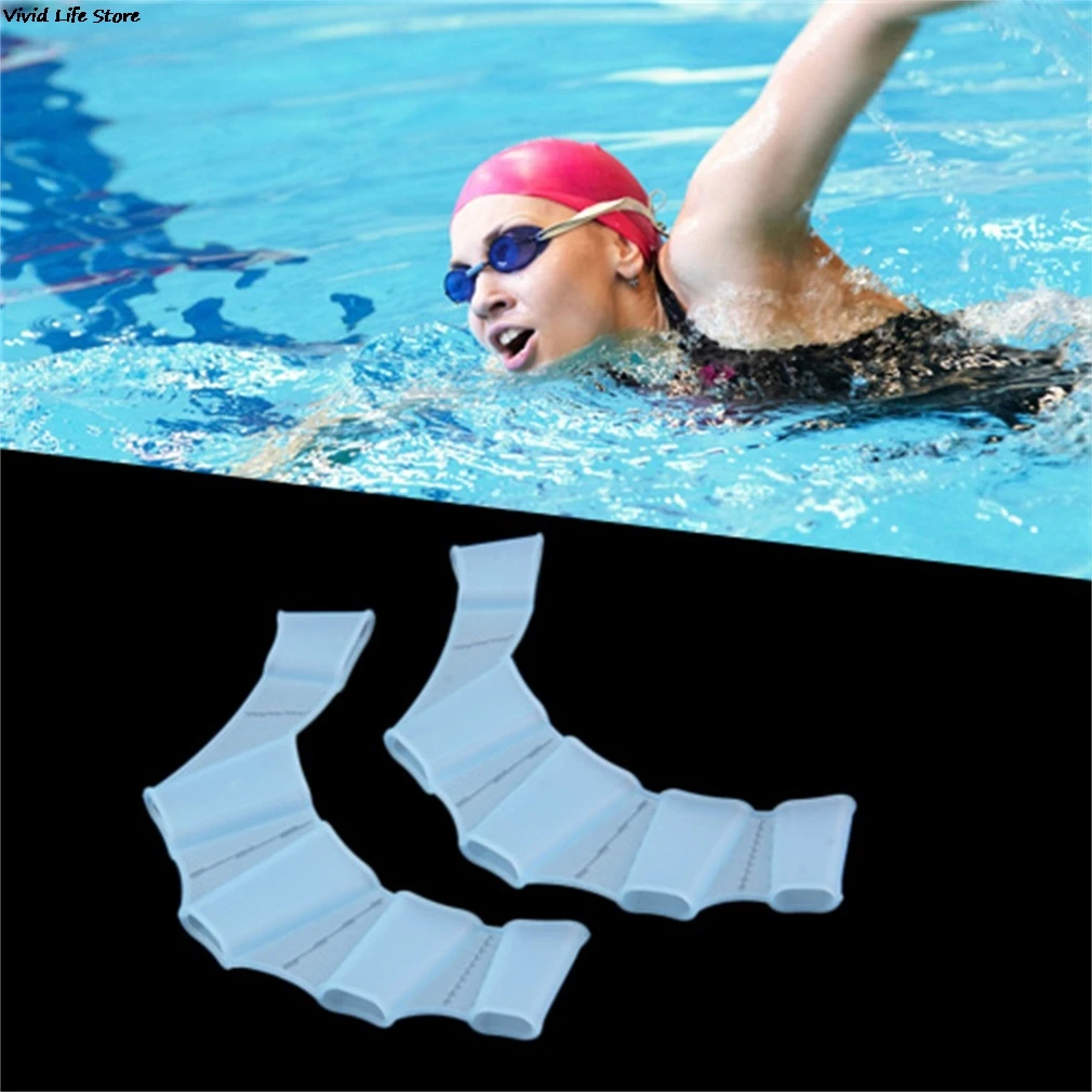 2021 neue 1pc Silikon Trainings paddel Tauch handschuh Schwimm handschuh Schwimm ausrüstung Flossen Hand Webbed Flossen