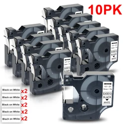 10PK 12mm 45013 Schwarz auf Weiß Für Dymo D1 45013 Label bänder Kompatibel für Dymo Label Manager 160 280 210 450 LM160 Label Maker