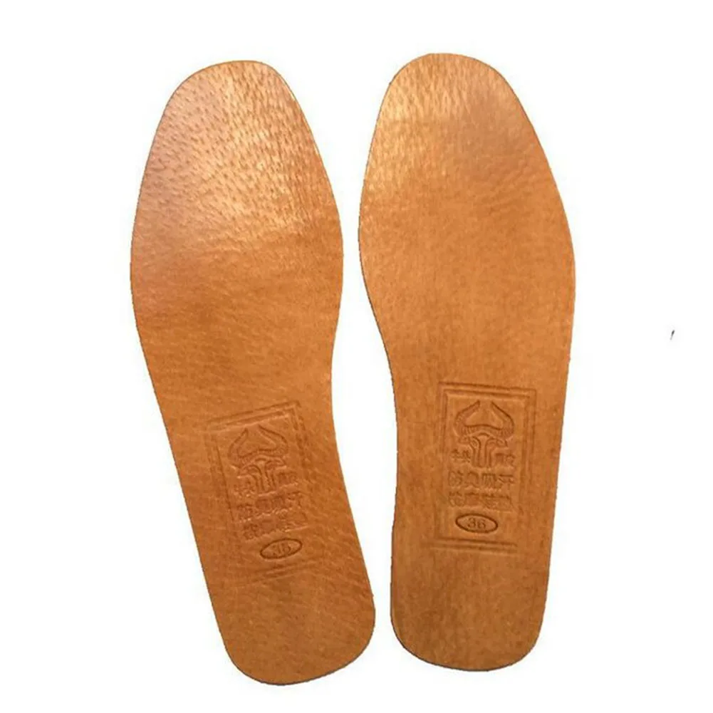 1 Pair Breathable Leather Insoles Women Men Ultra Thin Deodorant Shoes Insole Pads Inserts Absorb Sweat Inner Soles