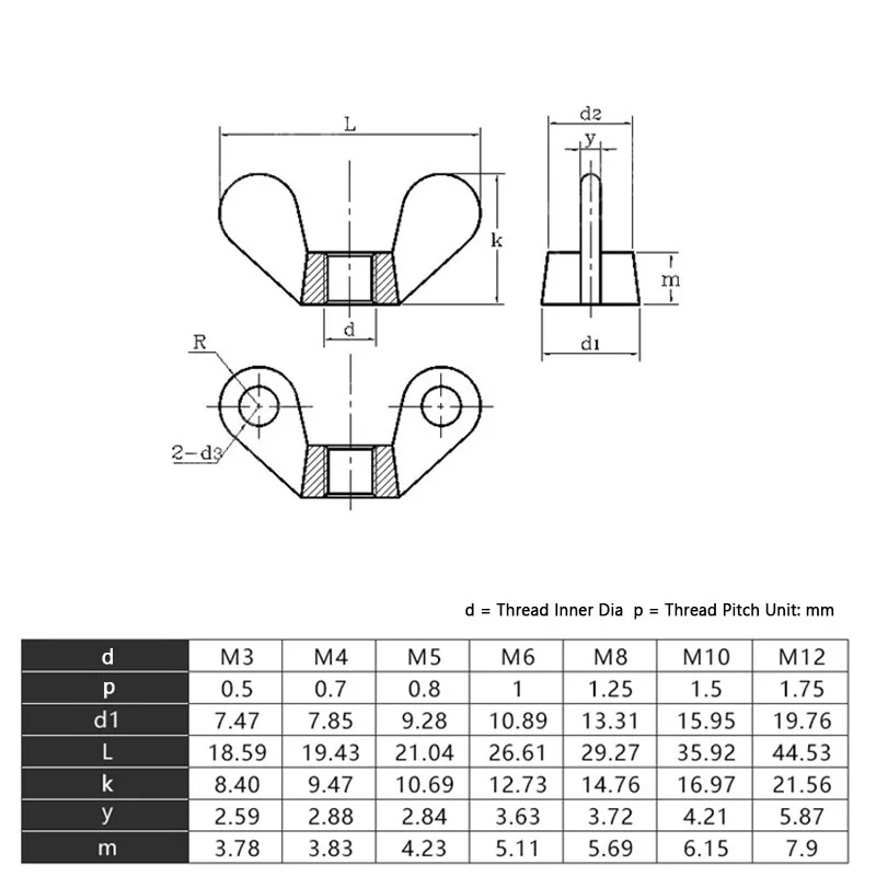 Butterfly Wing Nuts A2 Stainless Steel   Hand Tighten Nut M4 M5 M6 M8 M10 M12 M16 M20