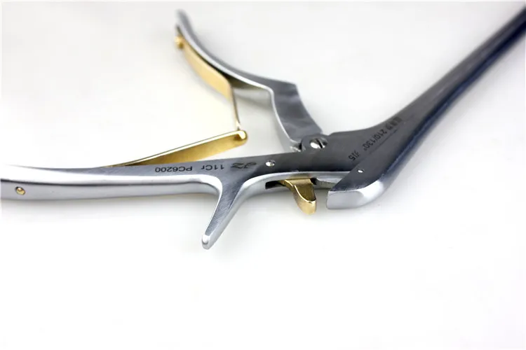 JZ Instrumentos ortopédicos médicos pretos ultra finos laminar pinça para morder osso espinhal e lombar vértebras arma tesoura de osso