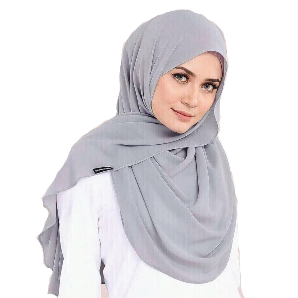 2020 Fashion New Chiffon Solid Muslim Scarf Ladies Shawls and Wraps Soft Female Foulard Hijab Stoles Head Underscarves