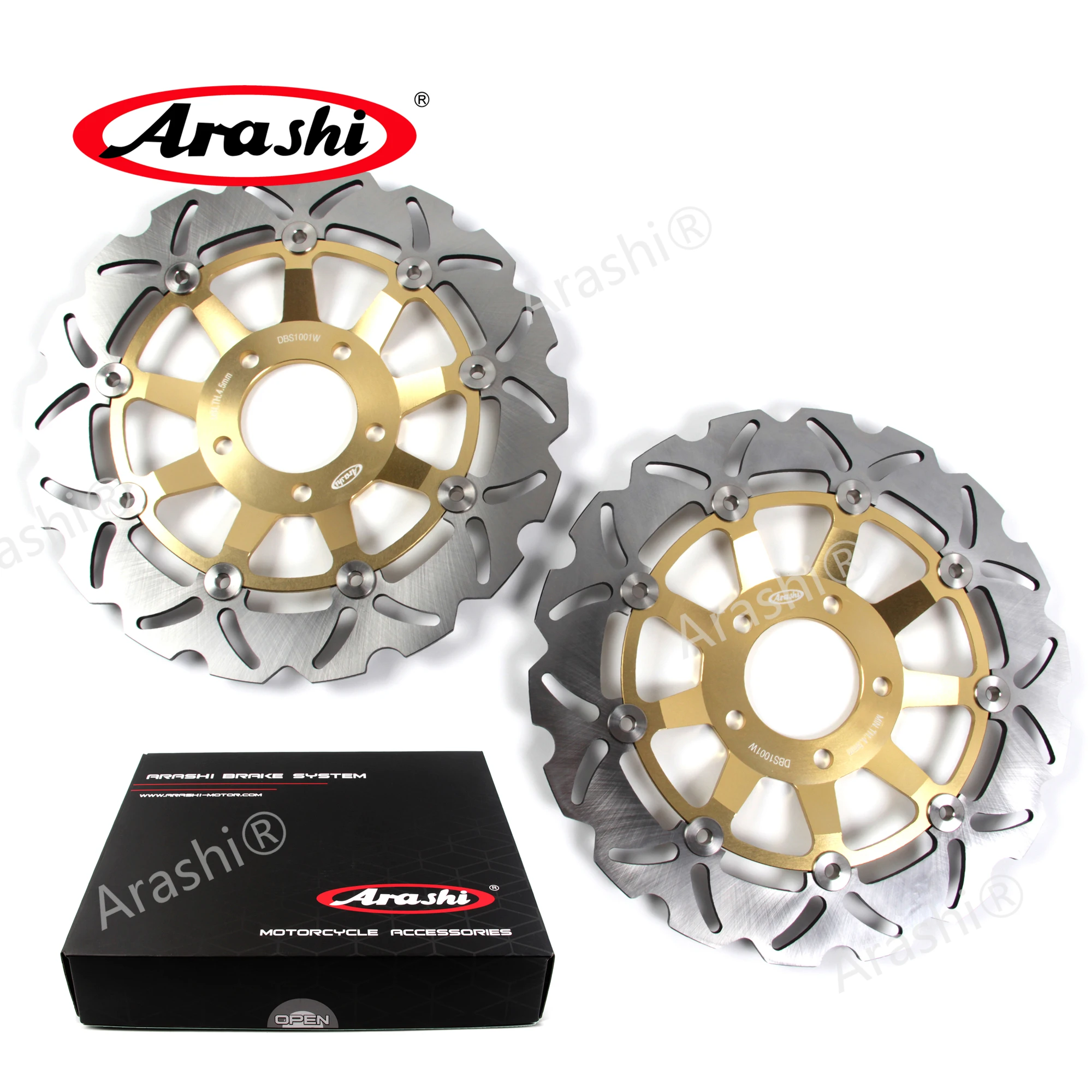 Arashi 1 Set 290 / 240 mm CNC Full Floating Front Rear Brake Disc Rotors For SUZUKI SV650 SV 650 SV-650 1999 2000 2001 2002