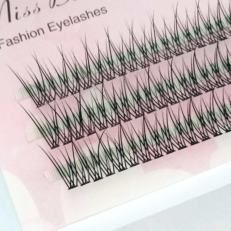 3D Fish Tail Style Mink Grafting Eyelashes Natural Lifelike Fake Lashes Waterproof Comfortable Soft Lashes Extension Wholesale