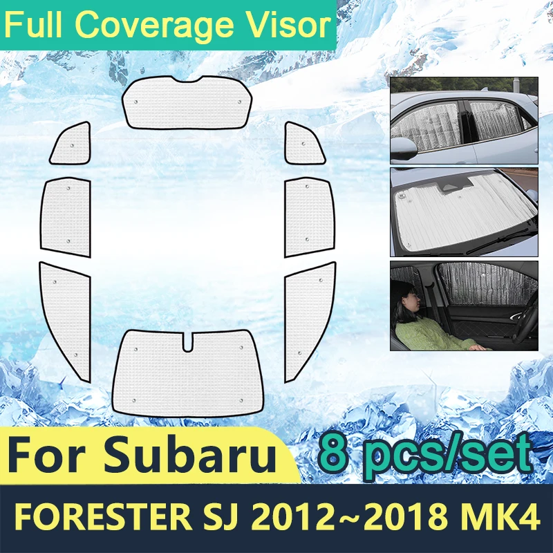 

Full Covers Sunshades For Subaru Forester SJ 2012 2013 2014 2015 2016 2017 2018 Mk4 Car Windshields Accessories Visor Parasol