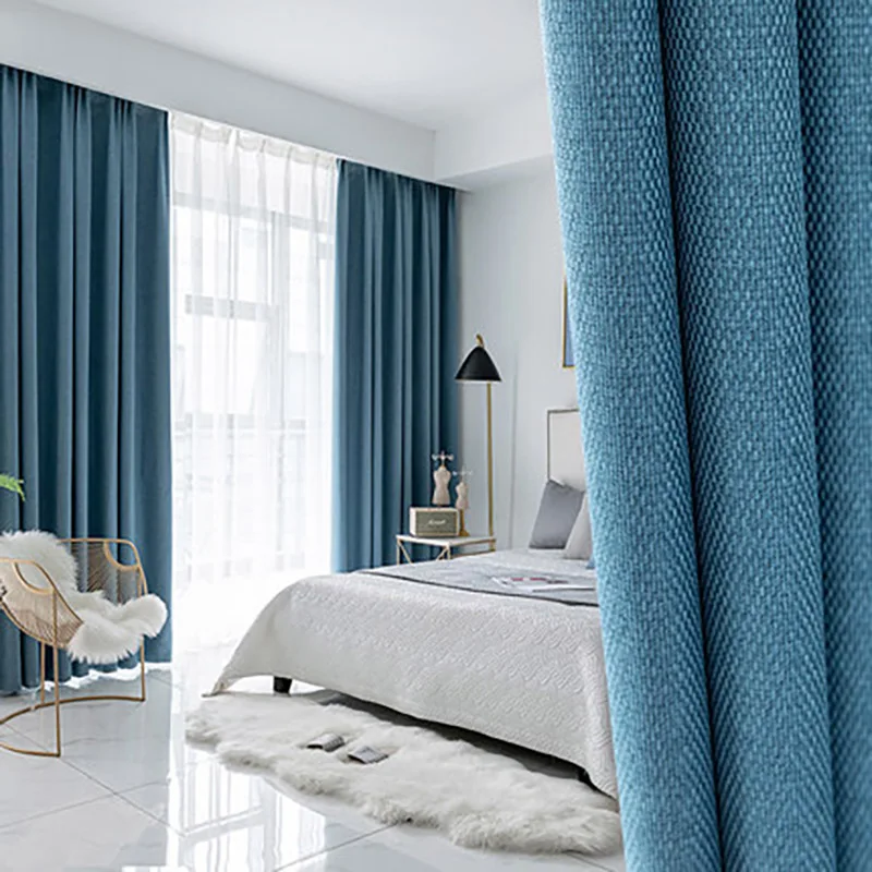 

Blackout Curtains For Living Room Para Salon Cortinas Rideau Nordic Modern Minimalist Thickened Curtains Pure Modern Time