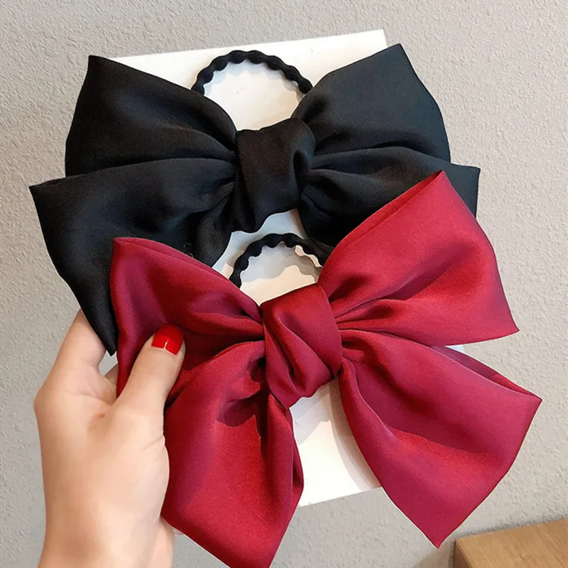 Nowe mody duże duże do kokardki do włosów Barrettes 2 warstwy szyfonu spinki do włosów dla kobiet Hairgrips kucyk klipy jakości akcesoria do włosów — zdjęcie 4