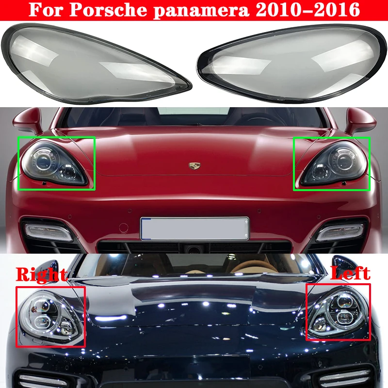 CP Car Front Headlight Cover For Porsche panamera 2010-2016 Headlamp Lampshade Lampcover Head Lamp light Covers glass Lens Shell