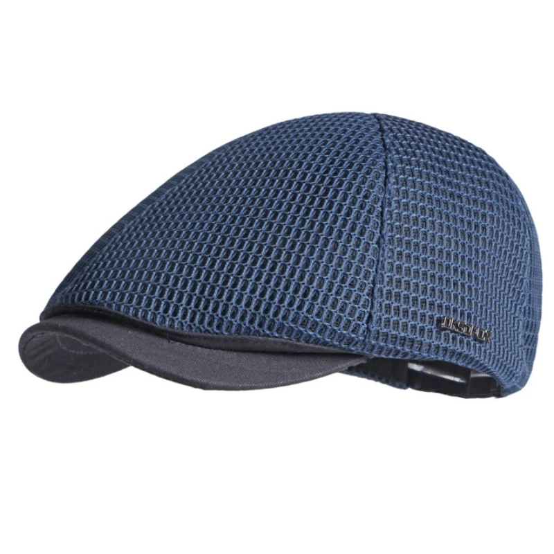 HT3659 Berets Spring Summer Caps for Men Women Breathable Mesh Beret Cap Male Female Adjustable Octagonal  Cap Beret Hat