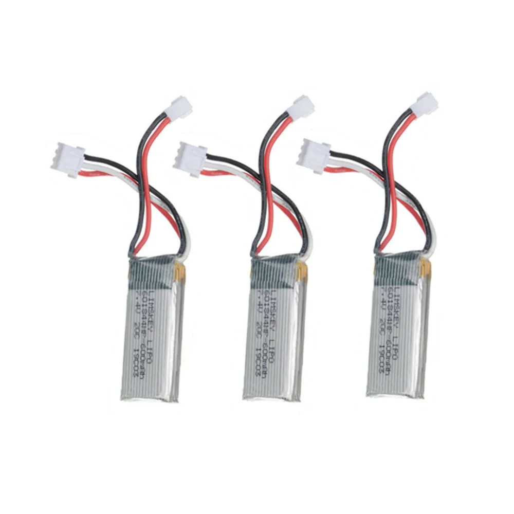 2S 7.4V 600mAh 20C Lipo Battery For WLtoys F959 RC Drone Parts 7.4V Battery and Charger For XK DHC-2 A600 A700 A800 A430