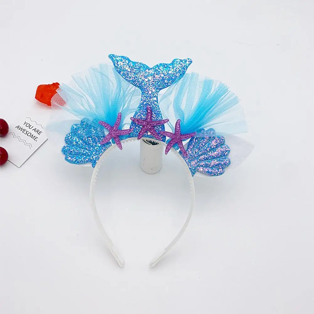 หนัง Faux นวัตกรรมที่ละเอียดอ่อน Mermaid Headband Hairhoop 7สี Hairhoop ตกแต่งสำหรับงานปาร์ตี้