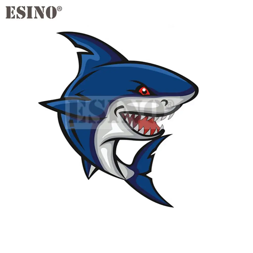 Car Styling Creative Funny Lovely Angry Shark Decorative Sticker Cartoon PVC Decal Waterproof Car Body Pattern Vinyl