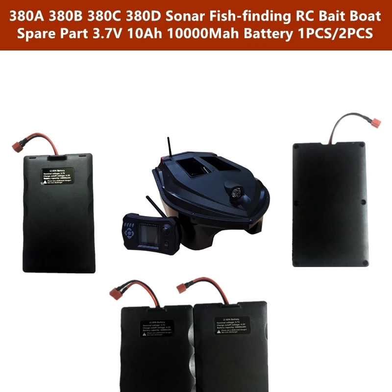 

308A 308B 308C 308D Sonar Fish-finding RC Bait BoatSpare Part 3.7V 10Ah 10000Mah Battery For 308A 308B 308C 308D RC Fishing Boat