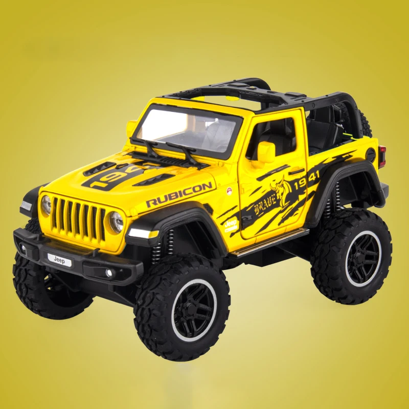 Jeeps Wrangler Rubicon-Coche de juguete para niños, vehículo de alta simulación, exquisita colección de aleación todoterreno, 1:20, 1941