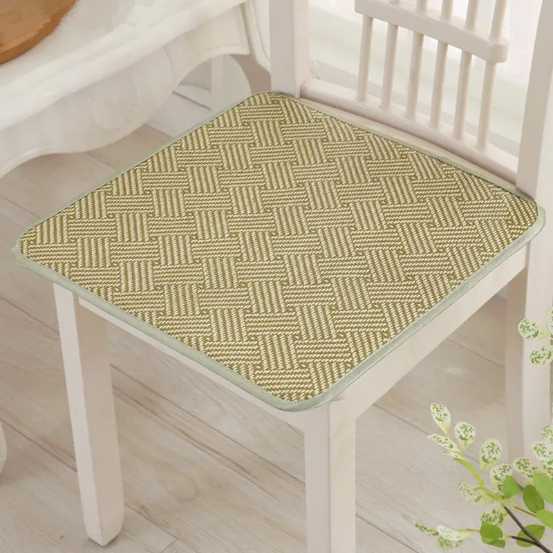 

Rattan Mat Fabric Chair Cushion Summer Cool Home Office Seat Cushions Breathable Student Chair Cushion Home Decor Car Seat Mat