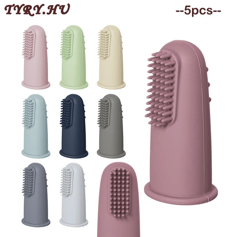 TYRY.HU 3Pcs Baby Soft Finger Toothbrush BPA Free Silicone Infant Tooth Teeth Clean Brush Child Oral Health Care