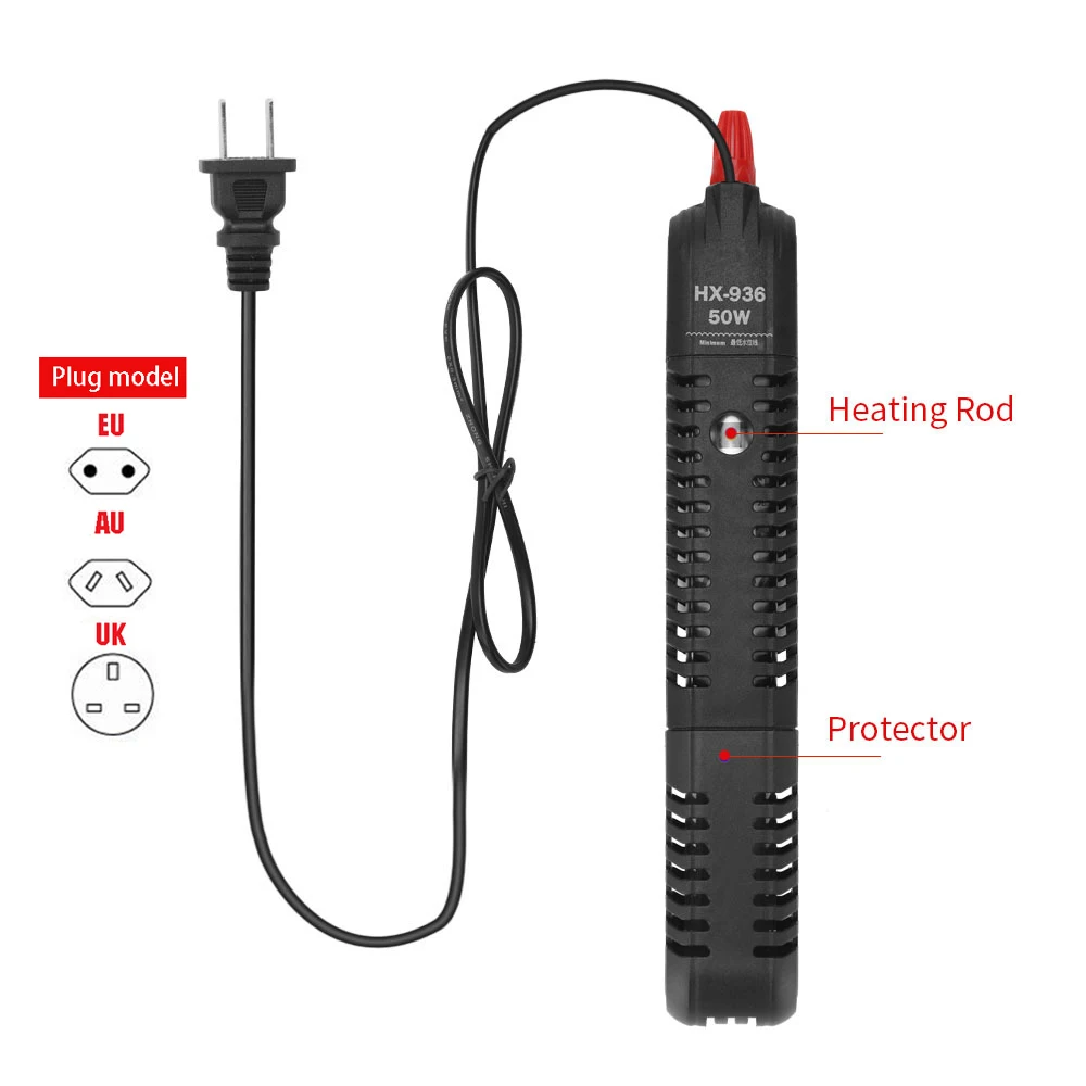 Explosion-proof and scalding 50W/100W/200W/300W/500W aquarium diving fish tank automatic water heater thermostatic heating rod